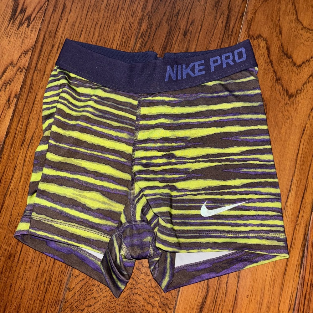 Vintage Nike Pro spandex shorts multicolor